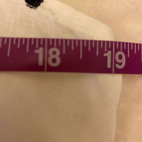 Richard Malcom 100% Irish Linen White with Black‎ Polkadot Sleeveless Top - Picture 11 of 12